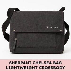 Sherpani Chelsea Canvas Nylon Utility Crossbody Messenger Bag Gray Travel Medium